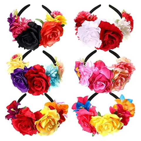 Yunsailing Rose Flower Crown Headbands – Stylish