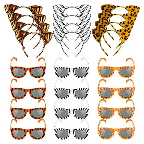 Yunsailing Themed Party Headbands – Tiger, Zebra and Leopard Style