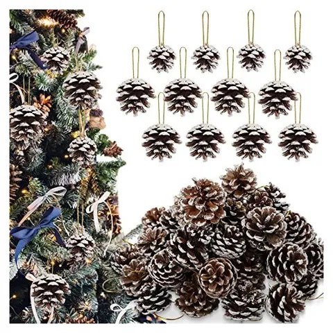 Yunsailing Frosted Mini Pine Cone Ornaments