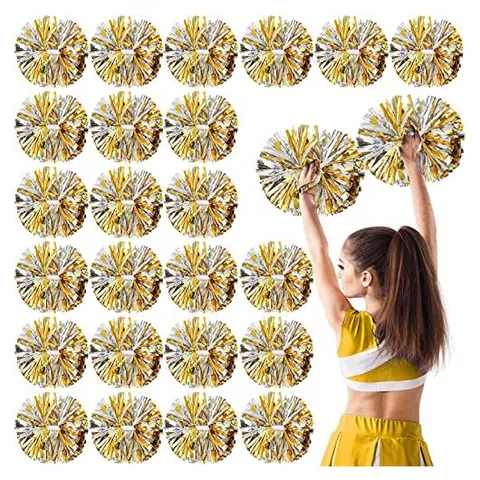 Yunsailing Cheerleading Pom Poms – Gold and Silver