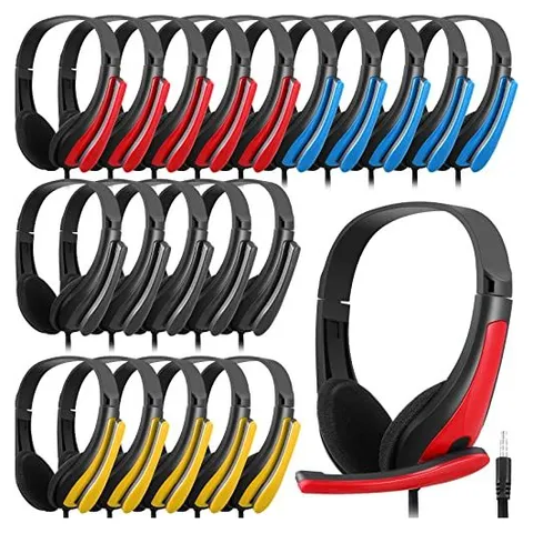Yunsailing On-Ear Classroom Headsets with Microphone – Multicolor