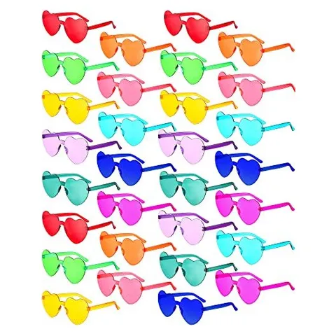 Yunsailing Heart Party Glasses – Bright Color