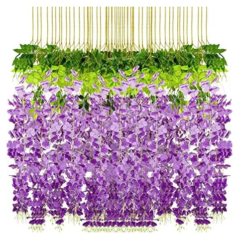 Yunsailing Artificial Hanging Wisteria – Dark Purple