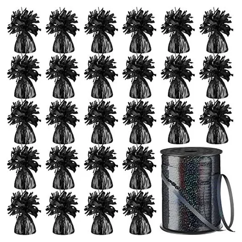 Yunsailing Balloon Weights with Ribbon – Black