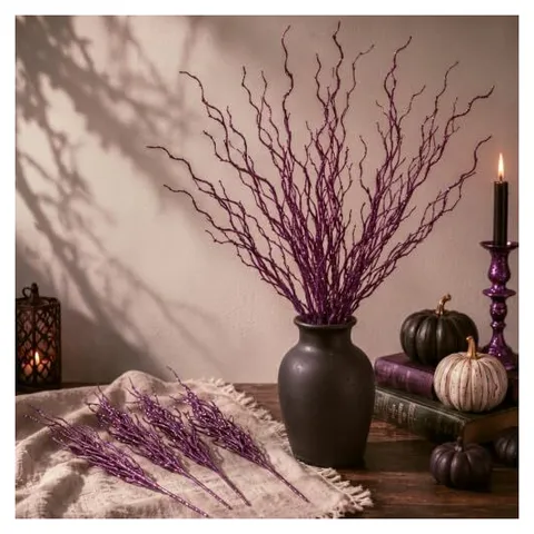 Yunsailing Curly Willow Branches – Purple