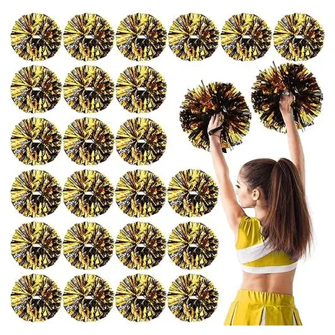 Yunsailing Cheerleading Pom Poms – Black and Gold