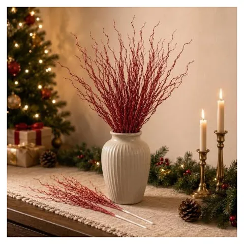 Yunsailing Curly Willow Branches – Red