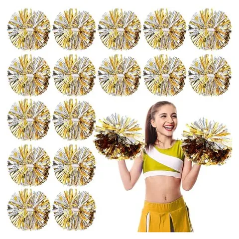 Yunsailing Cheerleading Pom Poms – Gold and Silver
