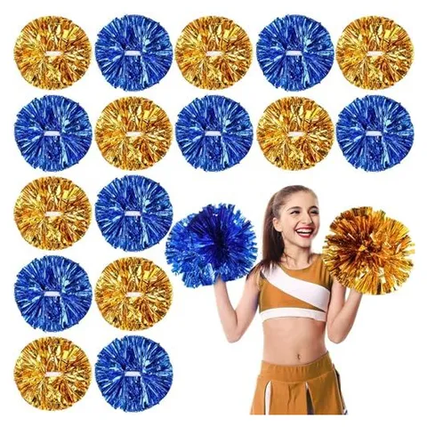 Yunsailing Cheerleading Pom Poms – Blue & Gold