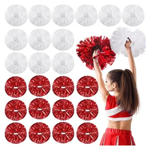 Yunsailing Cheerleading Pom Poms – Red，white