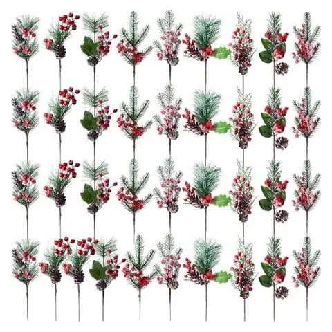 Yunsailing Christmas Picks & Berry Stems – Elegant