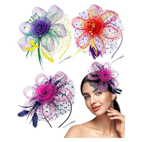 Yunsailing Fascinator Hats – Bright Color