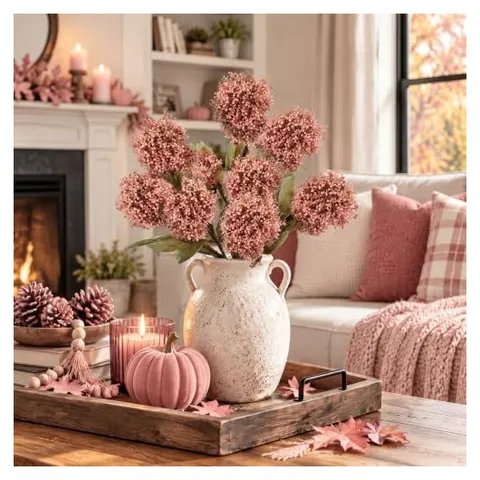 Yunsailing Fall Faux Flower Sprays – Pink
